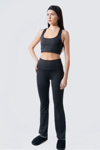 Black flare leggings