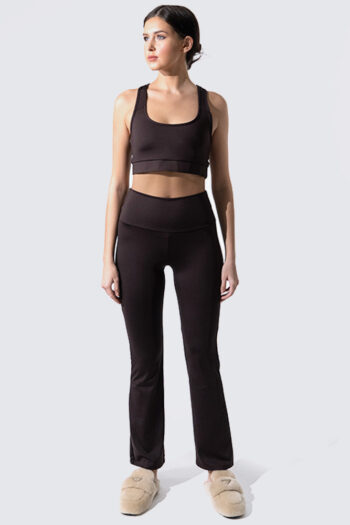 Brown flare leggings